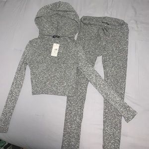 FashionNova Wanderlust Leggings and Cropped Hoodie